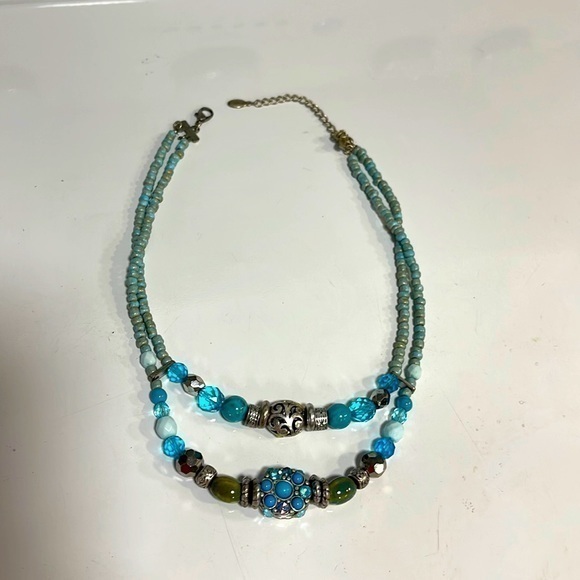 Jewelry - Handmade costume jewelry stone necklace double strand
